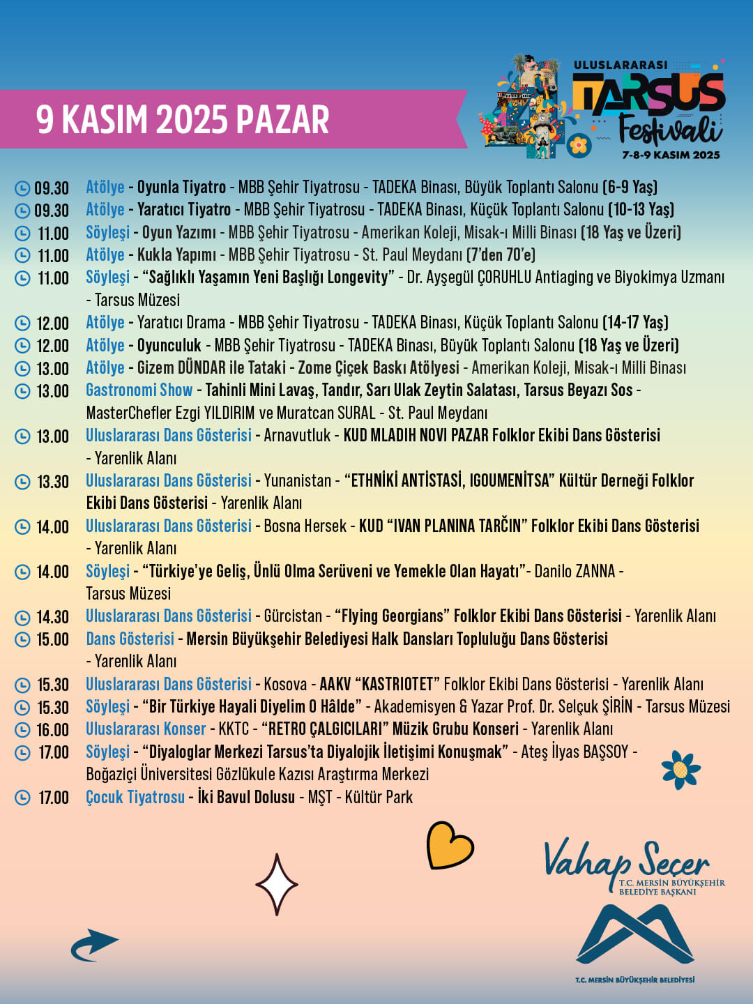 Etkinlik Programı - Tarsus Festival 2025